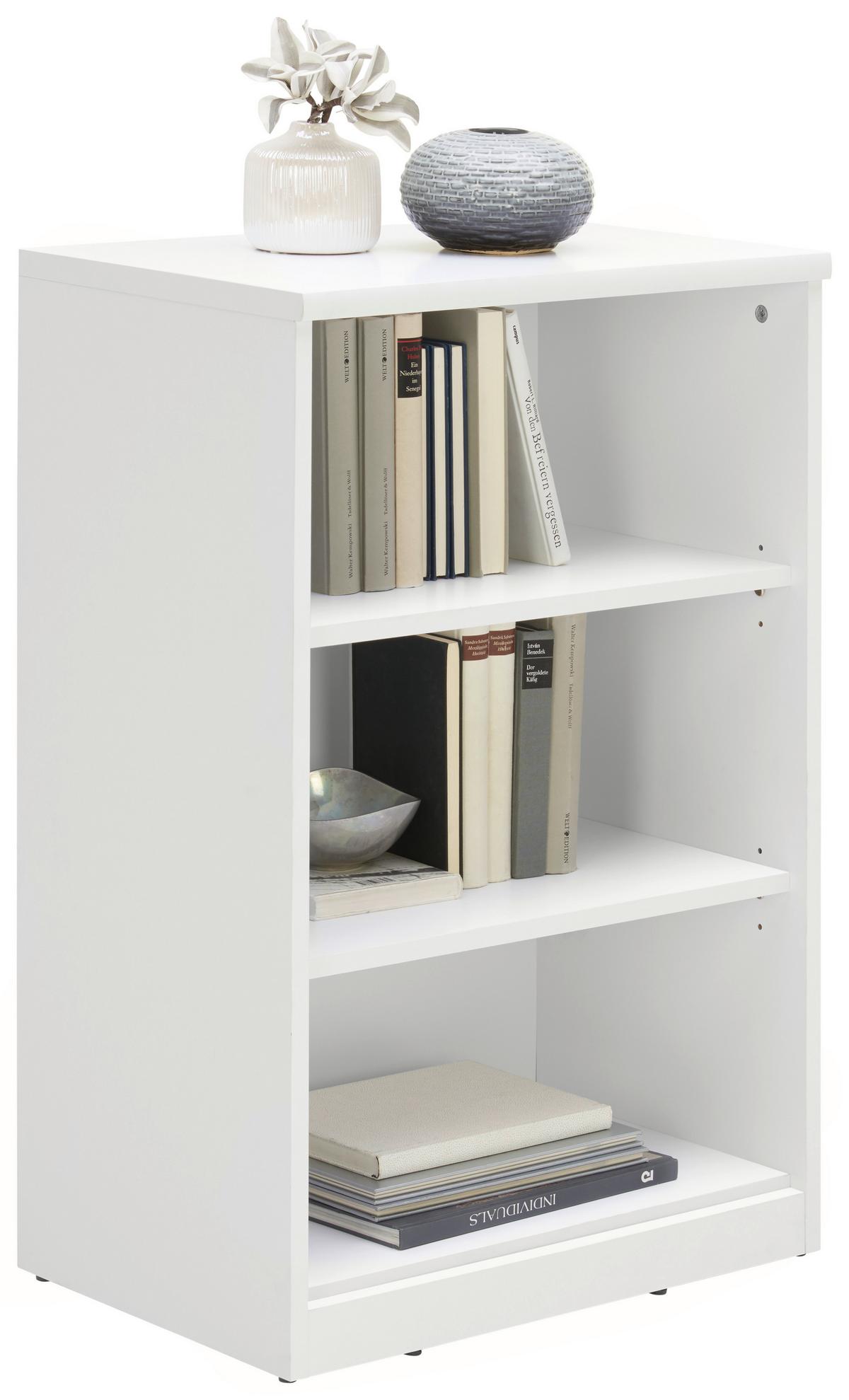 REGAŁ EASY - biały/czarny, Basics, materiał drewnopochodny (55/84/36cm) - Xora