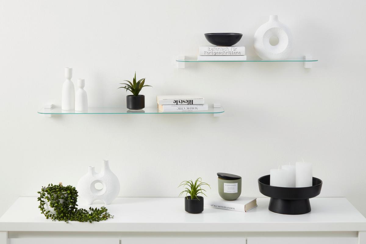 Stenska Polica Gerundet, Kaljeno Steklo, Prozorna, 60cm - prozorno, steklo (60/0,4/15cm) - Mömax