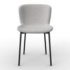 STOEL NOEMIE - Donkergrijs/Zwart, Modern, Hout/Textiel (49/81/54cm) - Bessagi Home