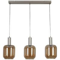 Hängeleuchte Siop Transparent/Bernstein max. 40W - Champagner/Transparent, MODERN, Glas/Kunststoff (80/20/120cm)