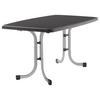 Gartentisch ca.150x90x72cm Anthrazit - Anthrazit/Graphitfarben, MODERN, Holzwerkstoff/Metall (150/90/72cm) - Sieger