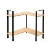 KÖKSHYLLA RITA - CORNER - svart/naturfärgad, Modern, metall/naturmaterial (30/33/30cm) - Mömax