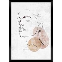 Bild Image ca. 30x40cm - Beige/Grau, Holzwerkstoff/Papier (30/40cm) - Modern Living