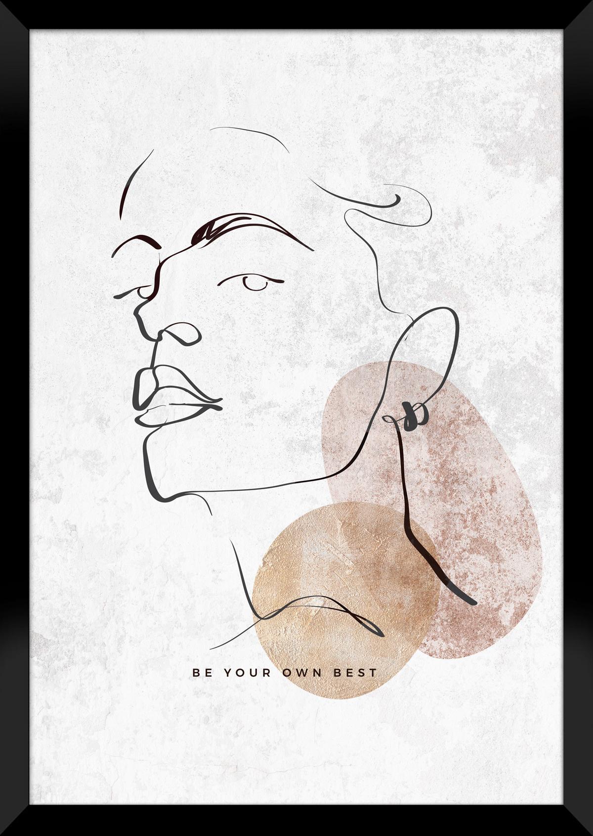 Bild Image ca. 30x40cm - Beige/Grau, Holzwerkstoff/Papier (30/40cm) - Modern Living