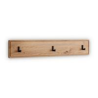 LISTWA Z WIESZAKAMI RIVA - dąb dziki, Natur, drewno (80/14/4cm) - Linea Natura