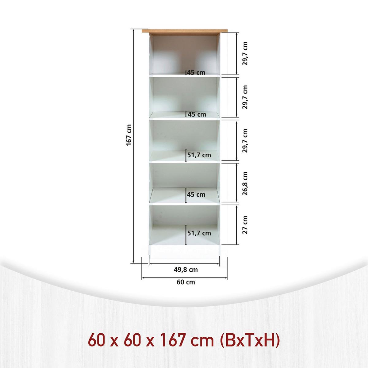 Küchenleerblock Bundle 8-Sorba o. Geräte Weiß - Silberfarben/Weiß, MODERN, Glas/Holzwerkstoff (430cm) - home24