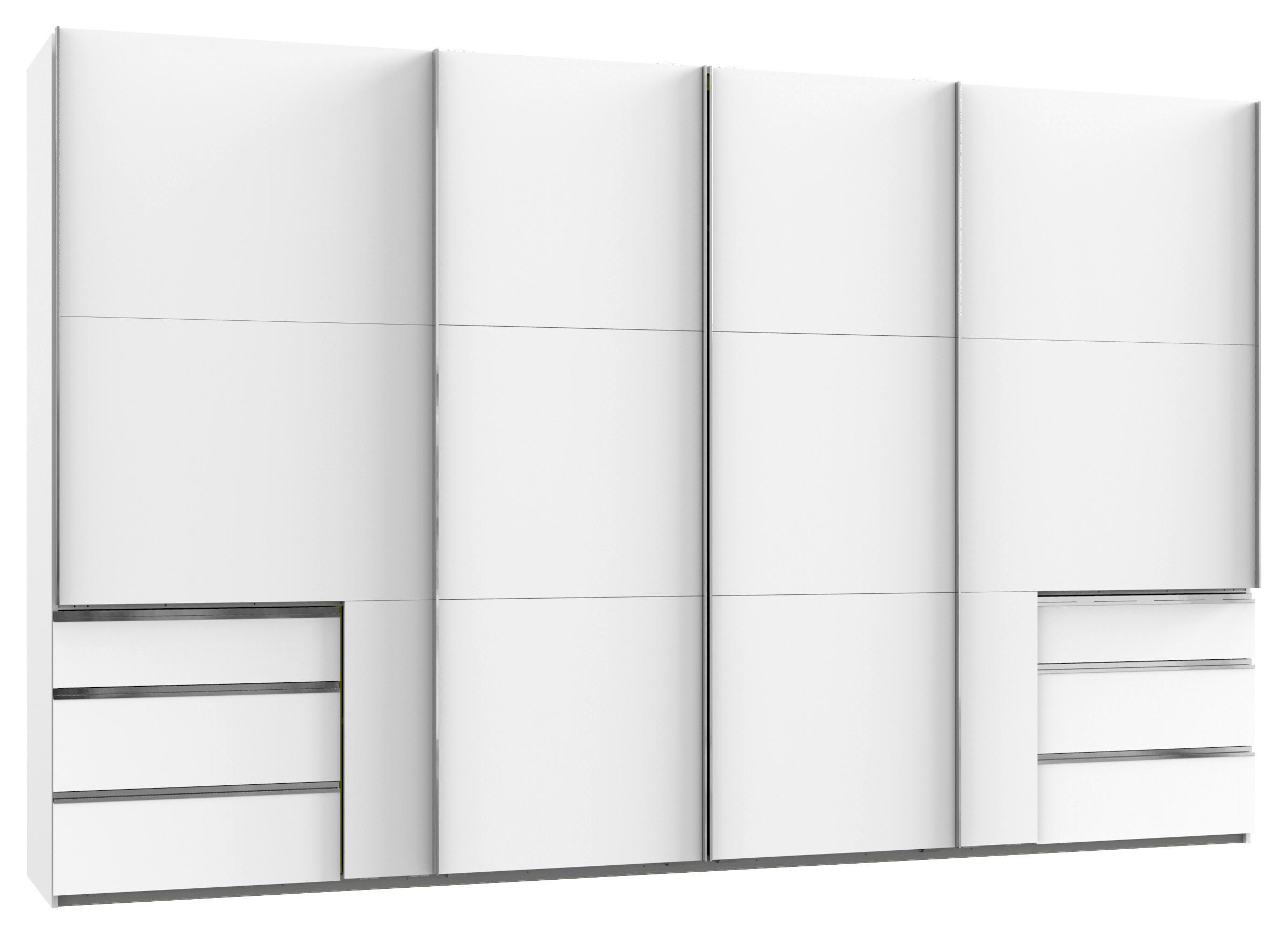 Ormar S Kliznim Vratima Level 36a - bijela/boje kroma, Basics, drvni materijal/metal (350/216/65cm) - Modern Living