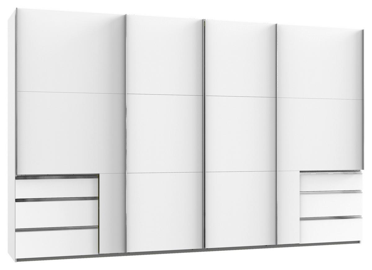 Ormar S Kliznim Vratima Level 36a - bijela/boje kroma, Basics, drvni materijal/metal (350/216/65cm) - Modern Living
