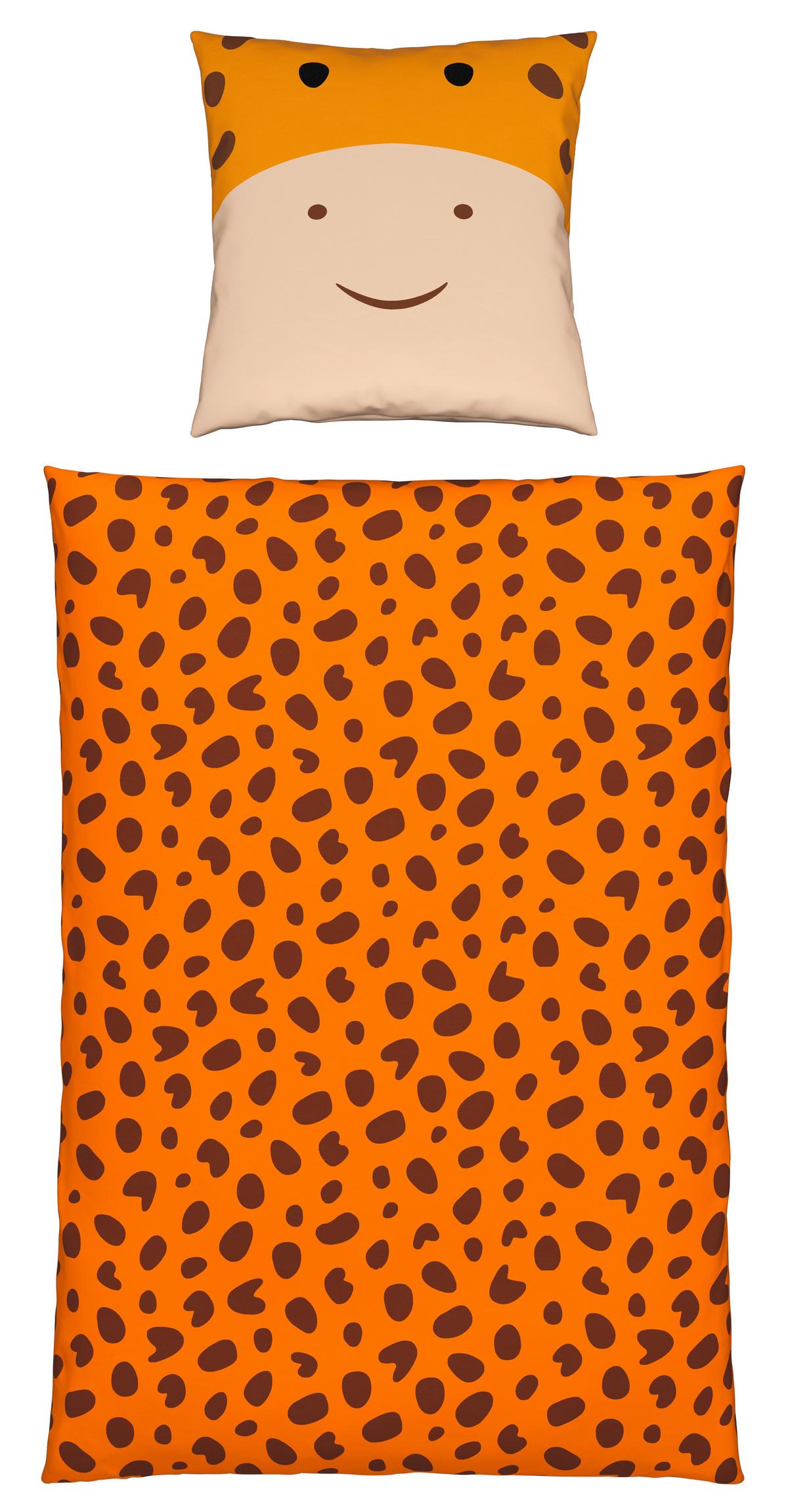 POŚCIEL GIRAFFE - pomarańczowy, Lifestyle, tkanina (135/200cm) - Ben'n'jen