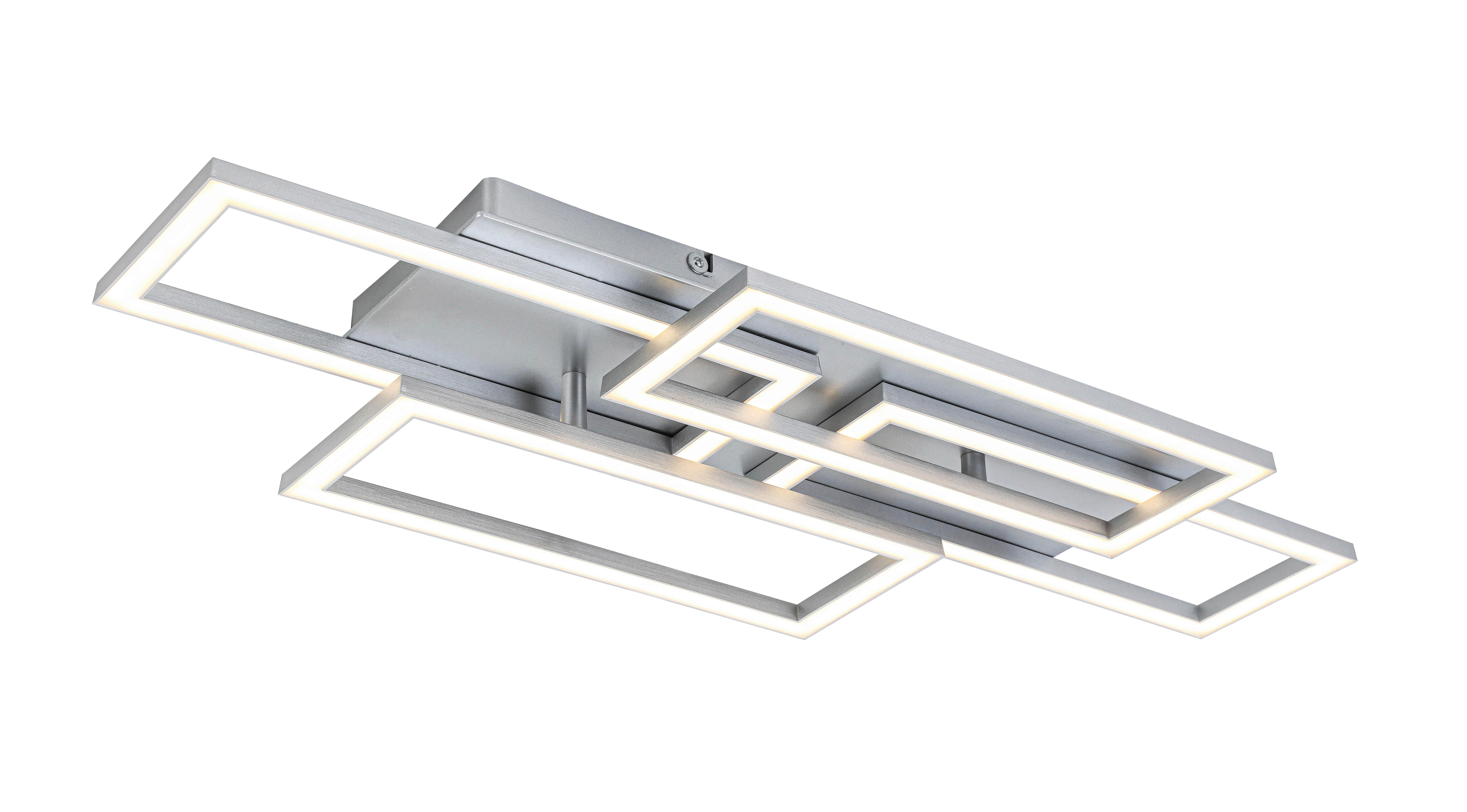 Led Svjetiljka Stropna Mega - srebrne boje/boje nikla, Moderno, metal/plastika (72/28,4/8cm) - Mömax