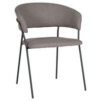 Armlehnstuhl Alice Dunkelgrau - Dunkelgrau/Schwarz, Modern, Holz/Textil (53/80/59cm) - Mömax