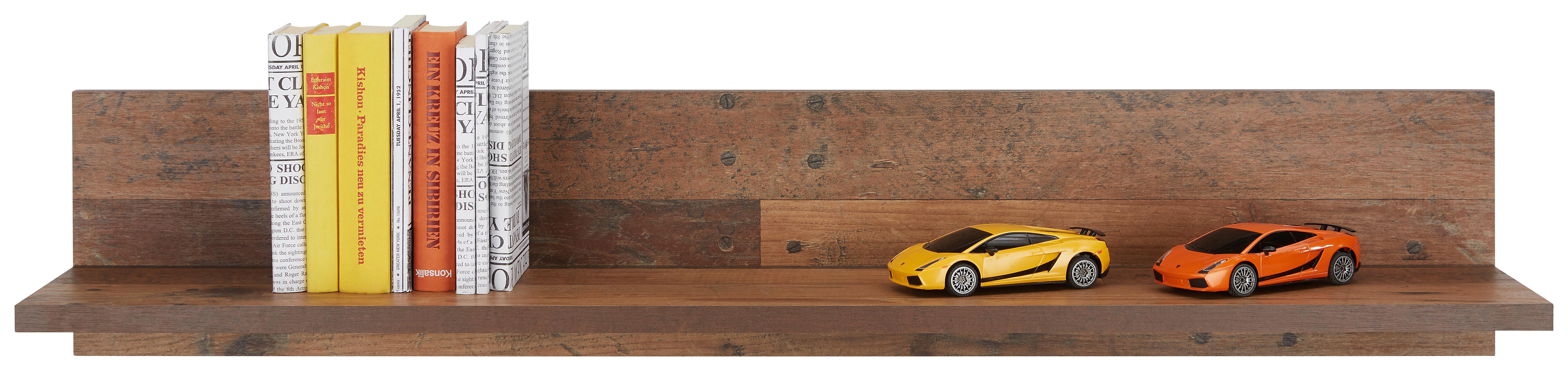 Stenska Polica Baghira, Rjava, 120 Cm - rjava, Konvencionalno, leseni material (120/22,8/21,9cm) - Premium Living