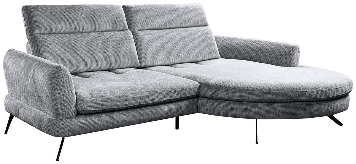 COLțAR JASPER - gri deschis/gri, Modern, textil/material pe bază de lemn (277/85-104/177-198cm) - Premium Living