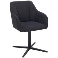 Stol Rosina, Črna, Vrtljiv - črna, Moderno, kovina/tekstil (56/84/60cm)