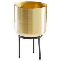 DONICZKA NA KWIATY GLAM LIVING - czarny/kolor złoty, Trend, metal (15/25cm) - Ambia Home