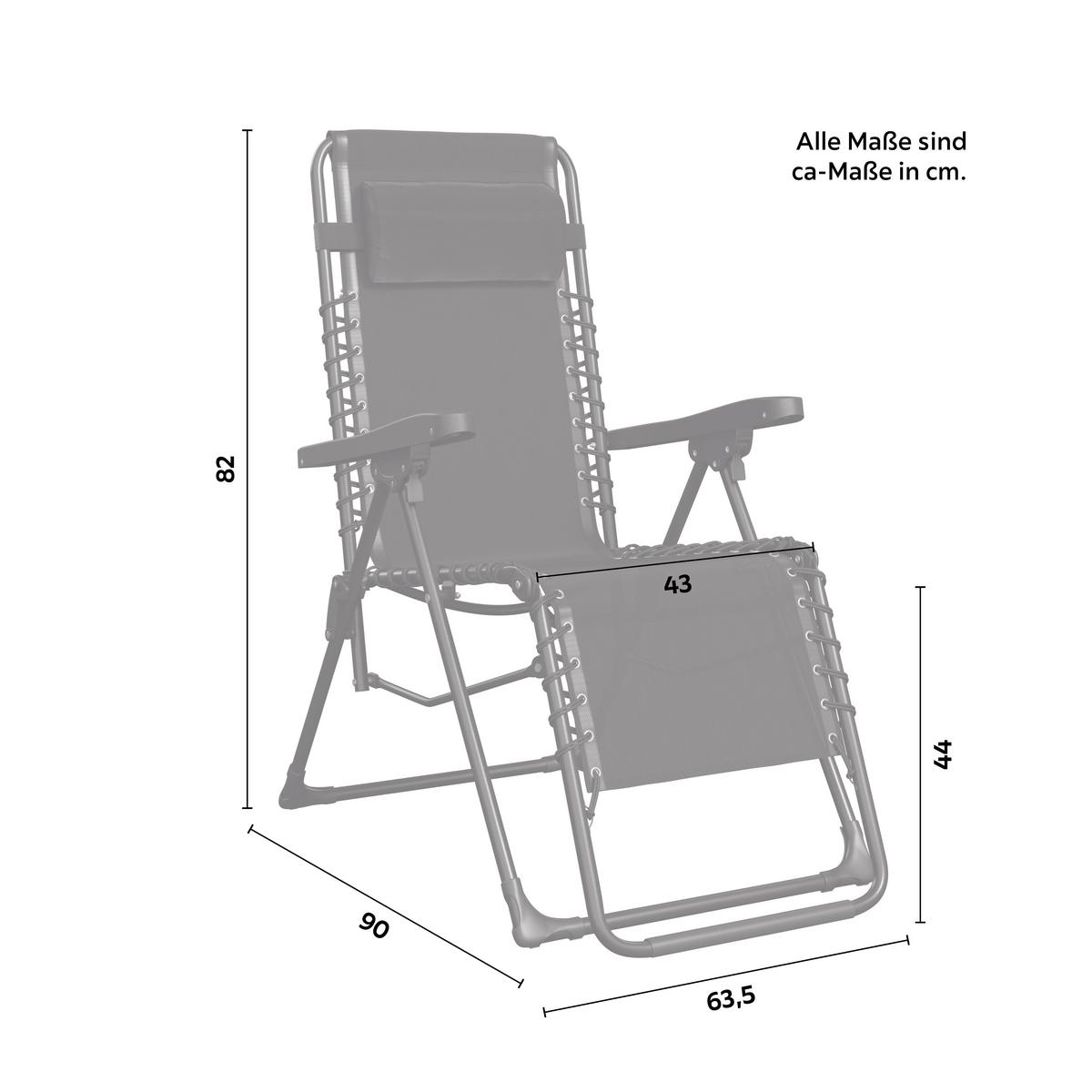 Gartensessel Marcel Schwarz - Schwarz, Basics, Kunststoff/Textil (63,5/108/159cm) - Mömax