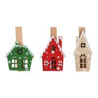 Dekorativna Sponka Chris - svetlo rjava/rdeča, Konvencionalno, les (3cm) - Mömax
