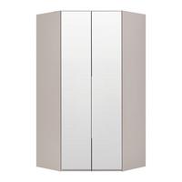 Kutni Ormar Za Odjeću New York - sahara/siva, Konvencionalno, staklo/drvni materijal (120/236/120cm) - Premium Living