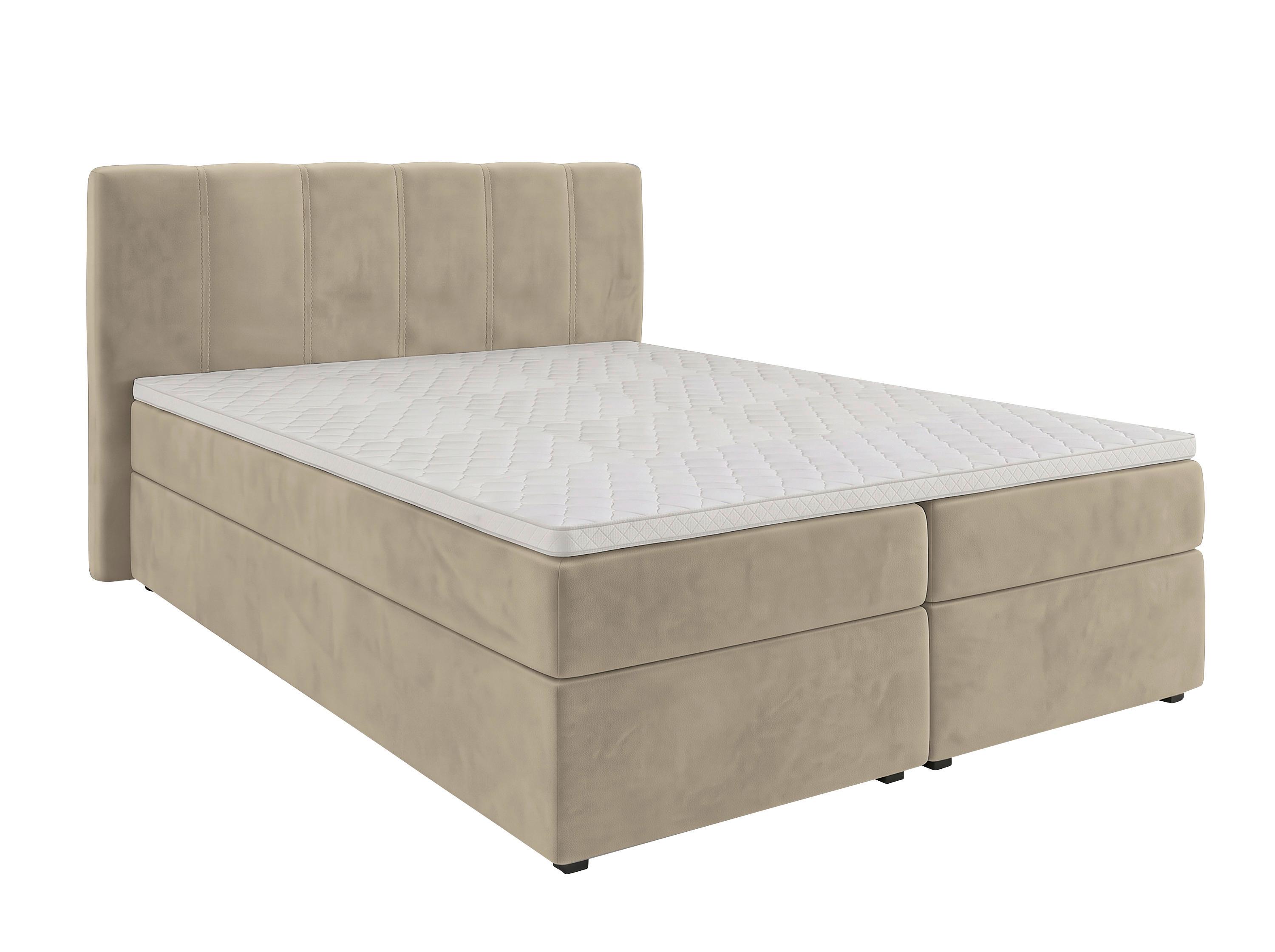 Boxbett Dana -Based- - Beige/Schwarz, Kunststoff/Textil (140/200cm) - Based