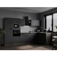 Kotna Kuhinja Z Aparati Oliver, 340x172cm - črna/siva, Design, kovina/leseni material (340/172cm) - Respekta