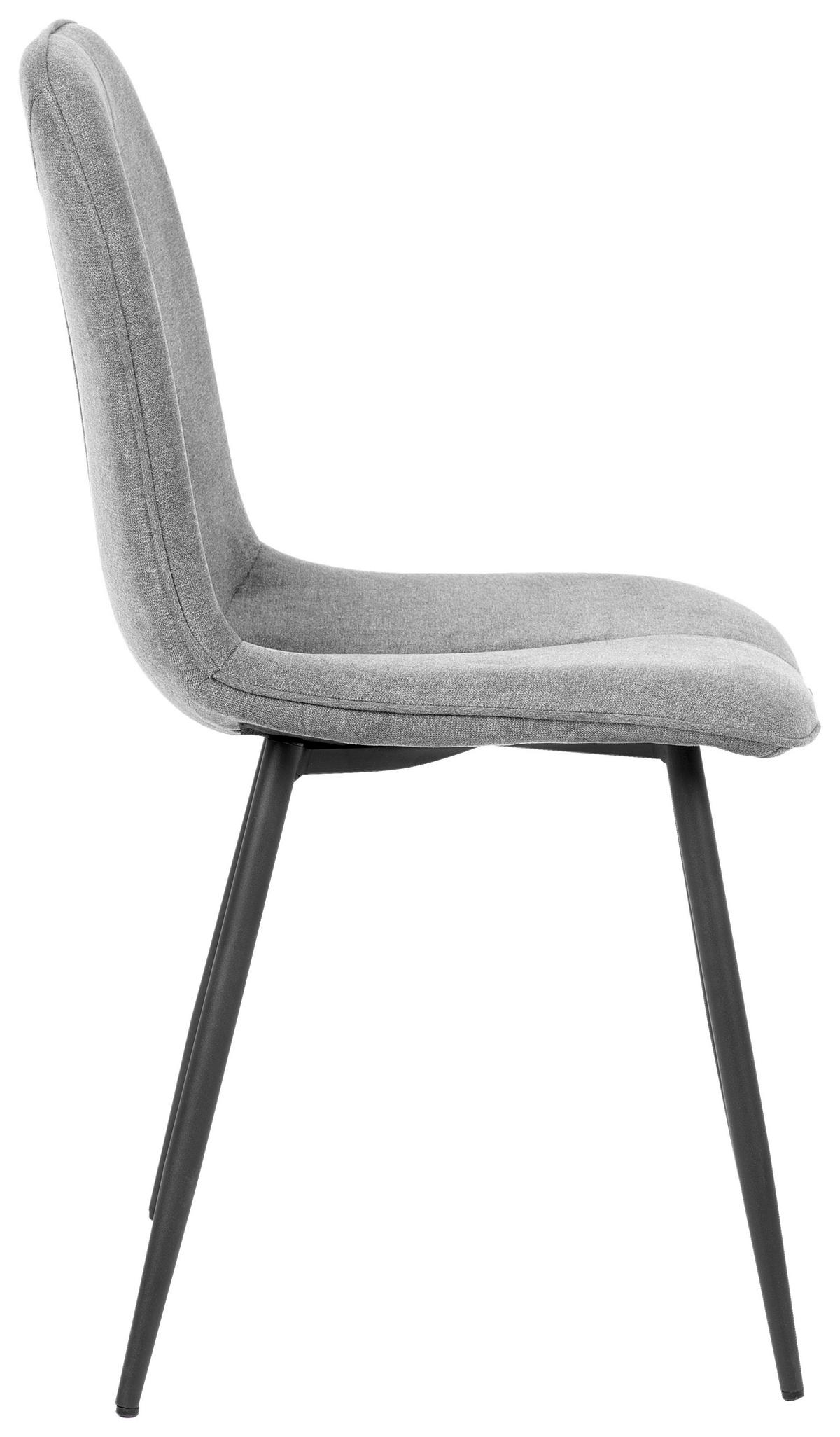KRZESŁO LAGO - czarny/szary, Modern, metal/drewno (47/87/58cm) - P & B