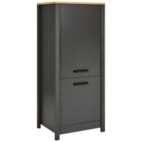 Geräteumbauschrank Venet, Anthrazit/Artisan Eiche - Anthrazit/Schwarz, ROMANTIK / LANDHAUS, Holzwerkstoff/Metall (70/167/60cm) - Mömax