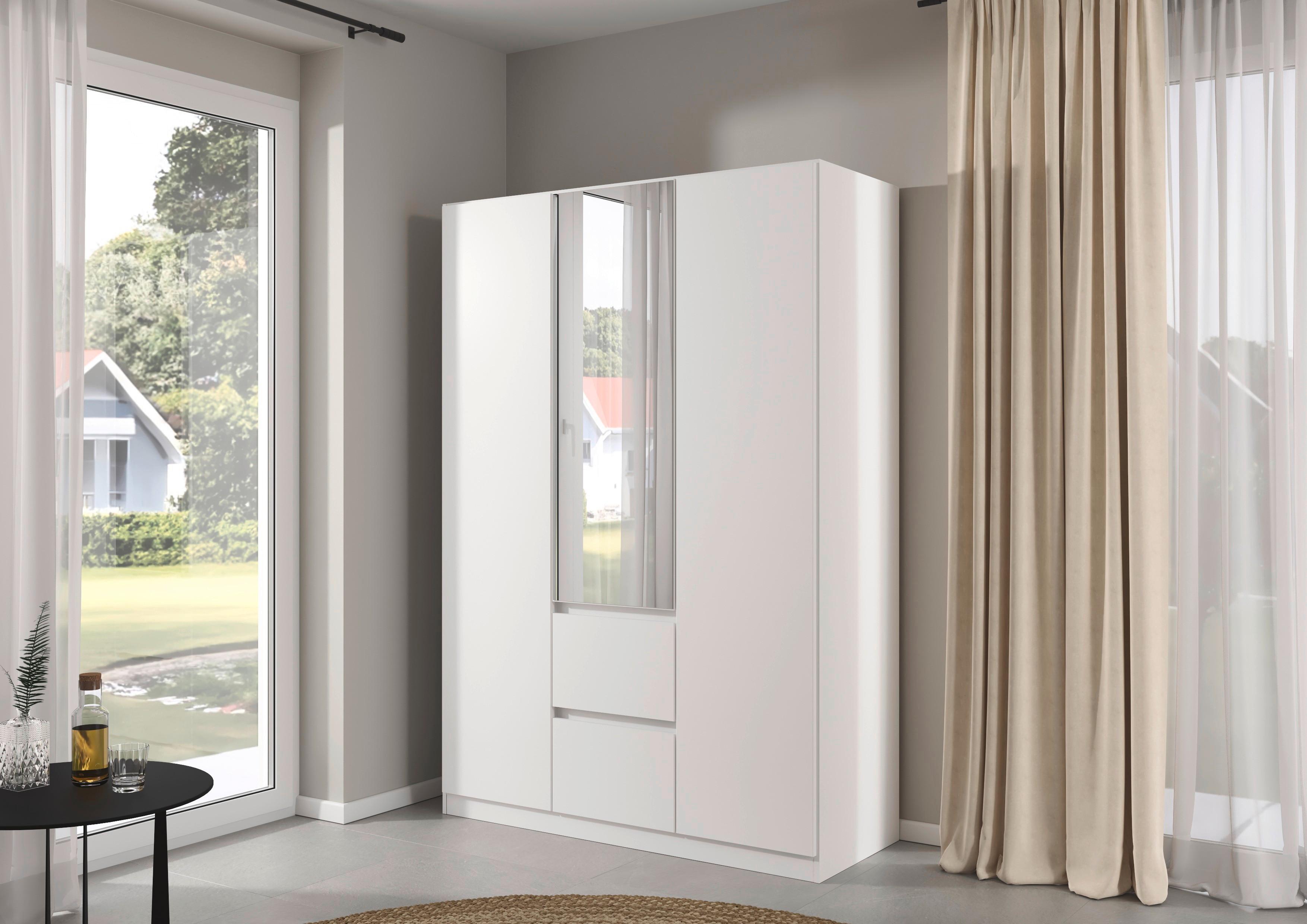 DULAP USI ROTATIVE NIDDA - argintiu/alb, Basics, material pe bază de lemn (136/197/54cm) - Modern Living