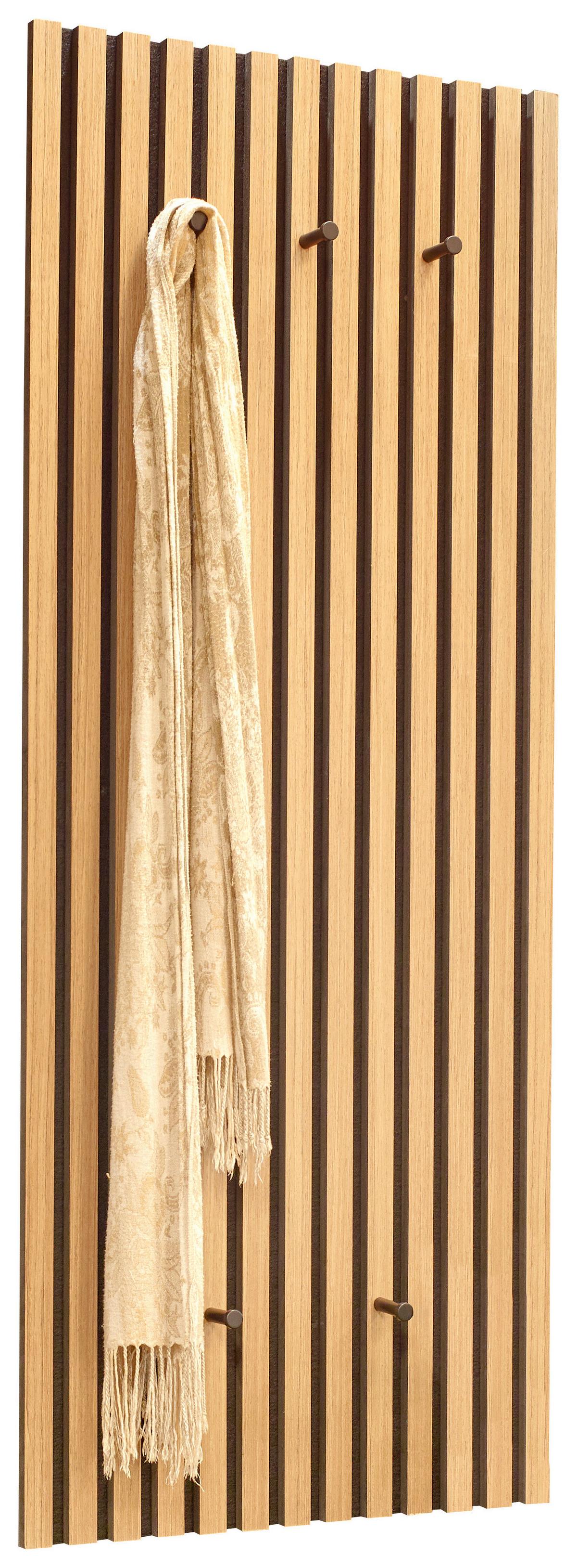 PANEL DO PRZEDPOKOJU GABI - czarny/dąb artisan, Modern, materiał drewnopochodny/tkanina (50/125/7cm) - Xora