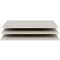Einlegebodenset Pure 3-tlg. Hellgrau - Hellgrau, Design, Holz (92/1,5/53cm) - Livetastic