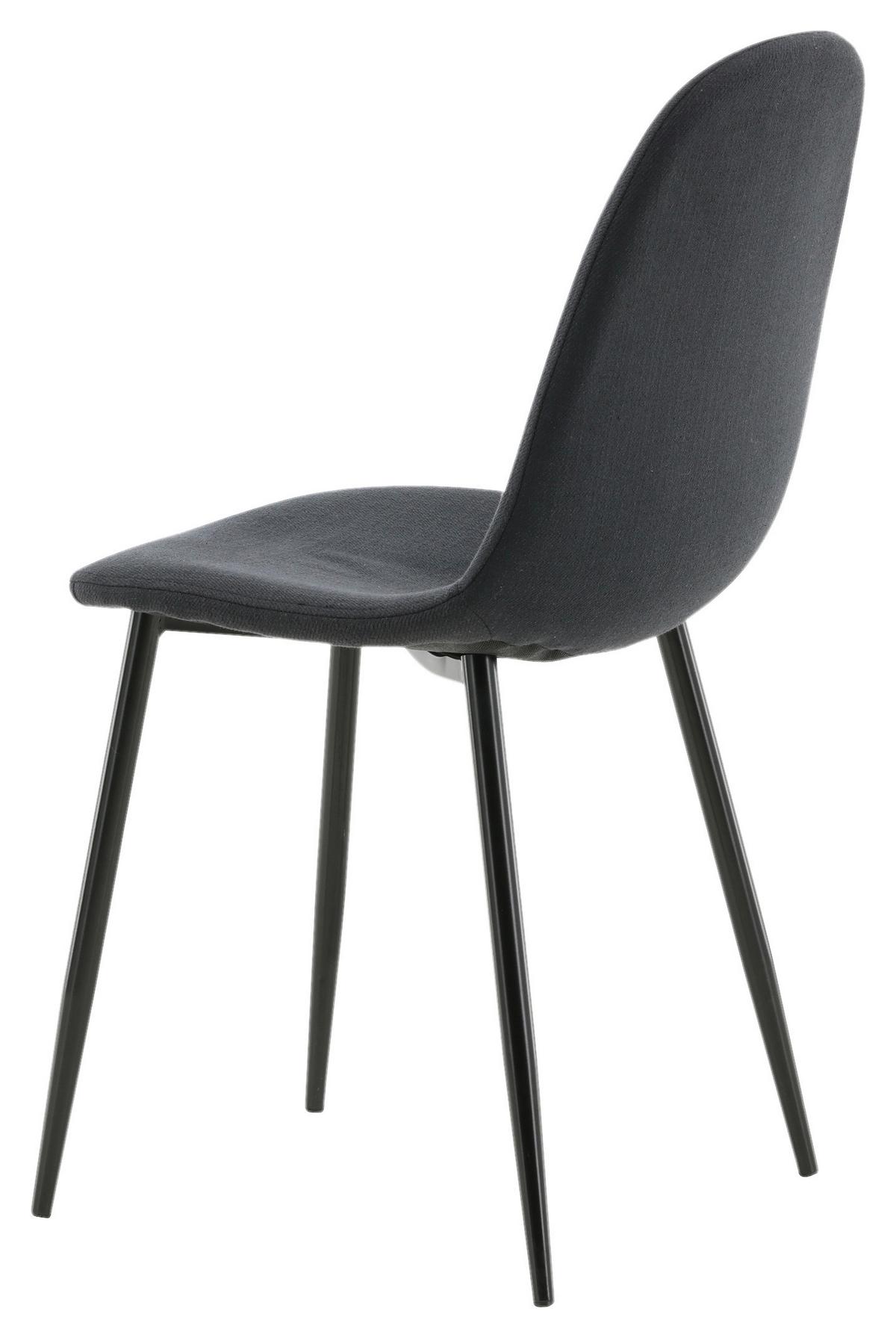 STUHL-SET POLAR - Schwarz, Design, Textil/Metall (44/87/53cm) - Livetastic