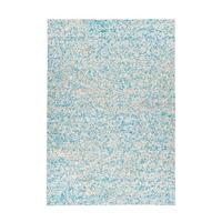 FLACHWEBETEPPICH FINISH 125 TÜRKIS / GOLD - Türkis/Goldfarben, Basics, Leder (160/230cm) - Kayoom