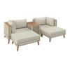 LOUNGEGRUPP MARILOU - ljusgrå/cremefärgad, Modern, metall/trä - Bessagi Garden