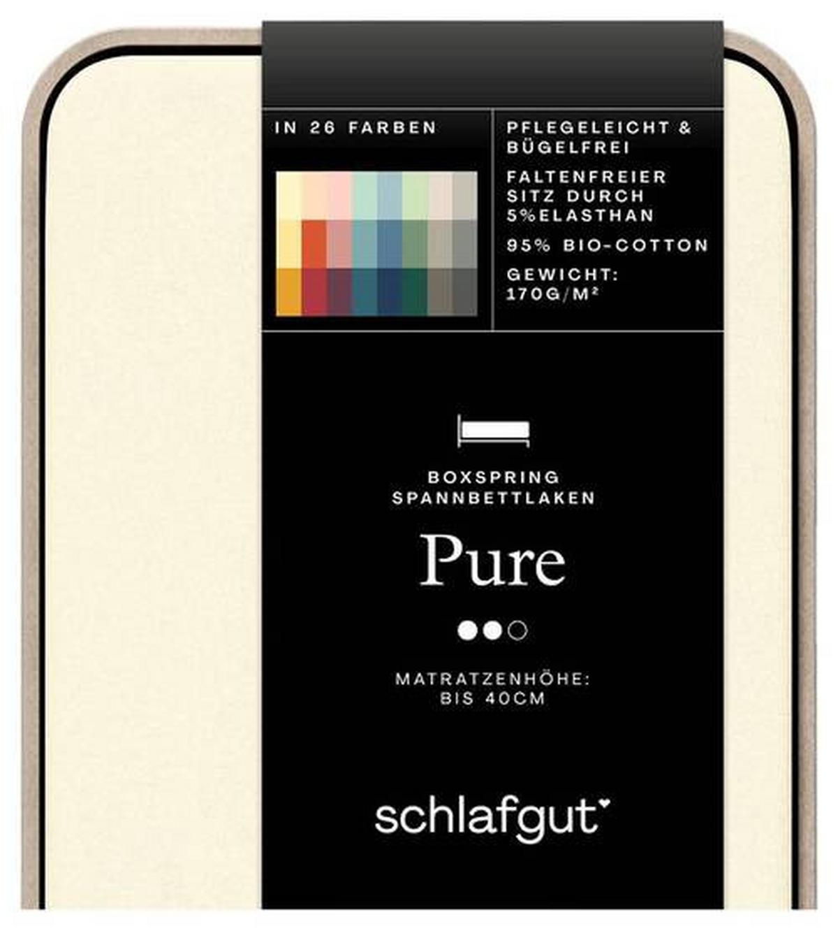 PRZEŚCIERADŁO(GUMKA)/BOXSPRING PURE BOXSPRING - jasnożółty, Basics, tkanina (180-200/200-220cm) - Schlafgut