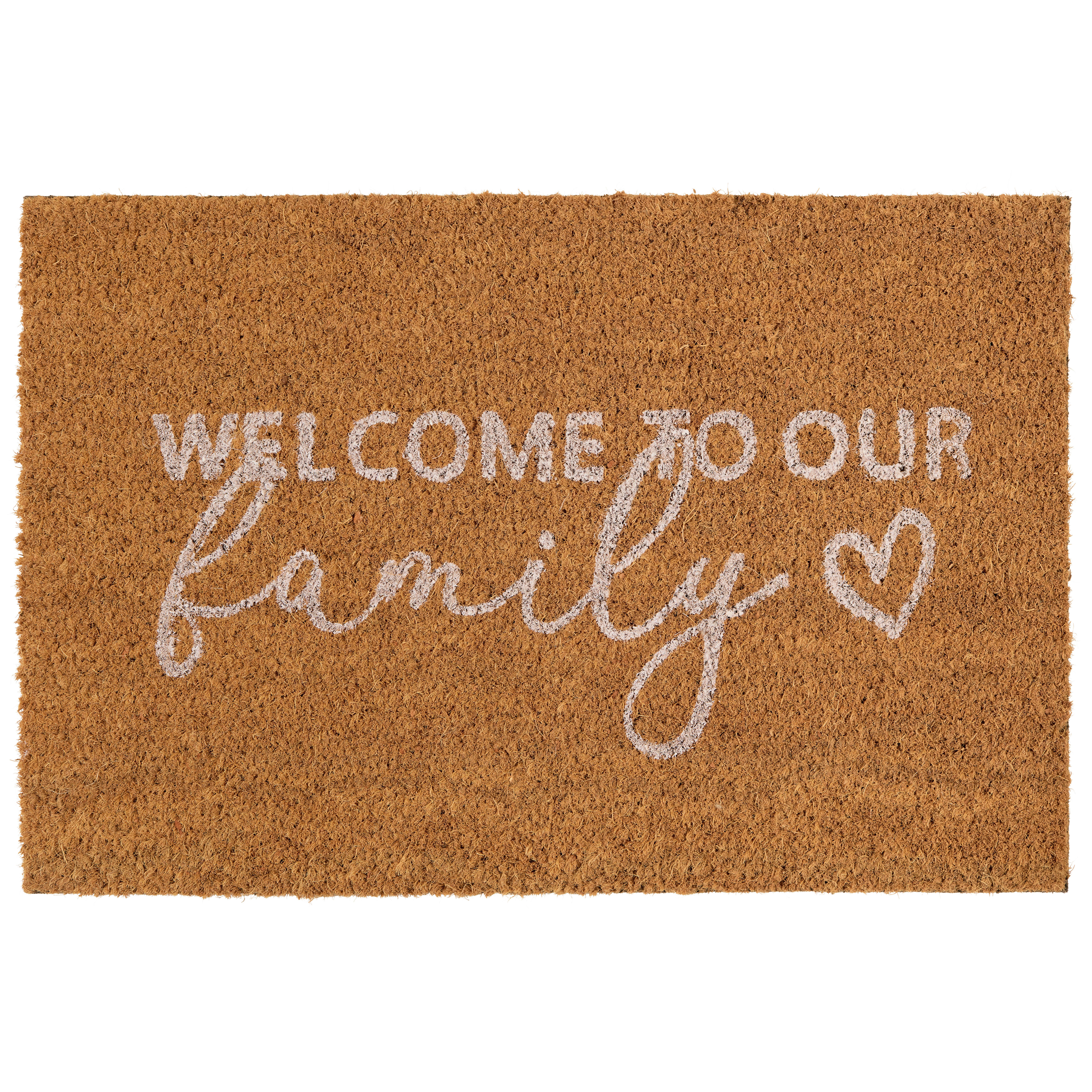 Lábtörlő Welcome To Our Family 40/60cm - Bézs/Fehér, romantikus/Landhaus, Textil (40/60cm) - Zandiara