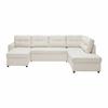Wohnlandschaft Martina Acv Rechts Pearl - Beige/Schwarz, MODERN, Holz/Holzwerkstoff (276/89/204cm) - Mömax