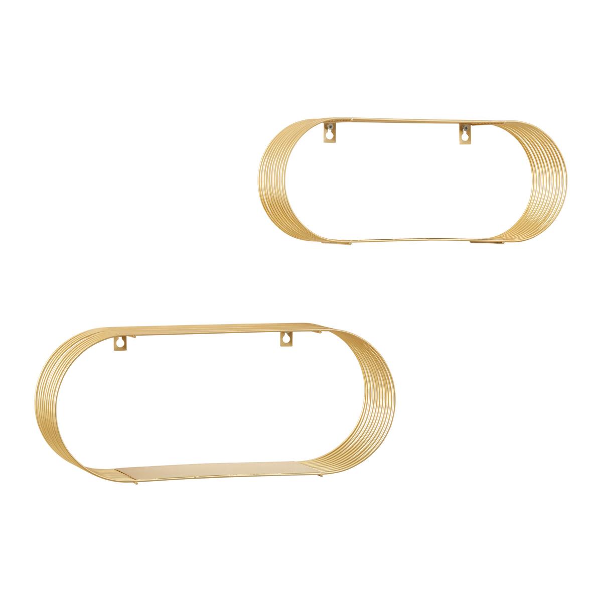 Wandregal Jessica in Goldfarben - Goldfarben, MODERN, Metall (43/18/10cm) - Mömax