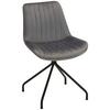 Stuhl aus Samt in Grau - Schwarz/Grau, Modern, Textil/Metall (50/83,5/51cm) - Mömax