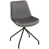 chaise aus Samt in Grau - gris/noir, Modern, métal/textile (50/83,5/51cm) - Mömax