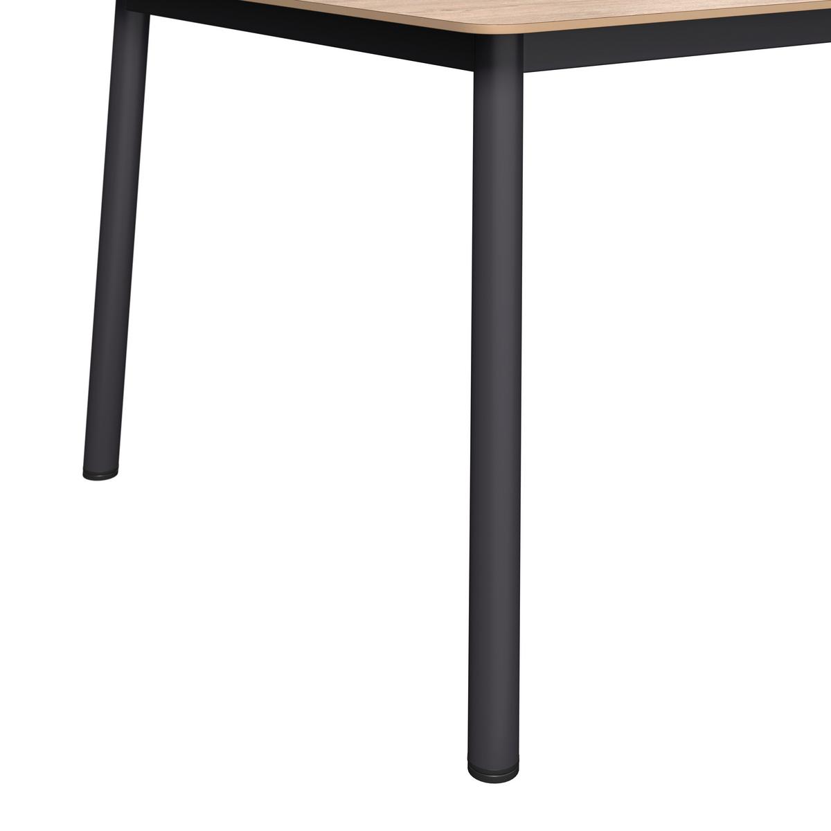 Gartentisch Jannis Anthrazit/Naturfarben - Anthrazit/Naturfarben, MODERN, Stein/Metall (200/100/75cm)