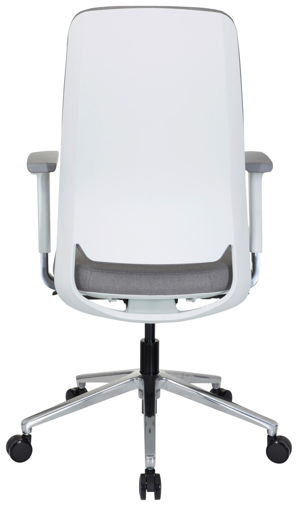 Pisarniški Stol Chiaro T4 White, Siva - siva/bela, Moderno, kovina/umetna masa (56/131/67cm) - MID.YOU