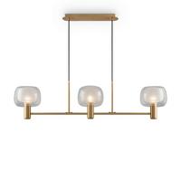 PENDELLEUCHTE VISION - Transparent/Goldfarben, Trend, Glas/Metall (104/18/26cm) - MAYTONI