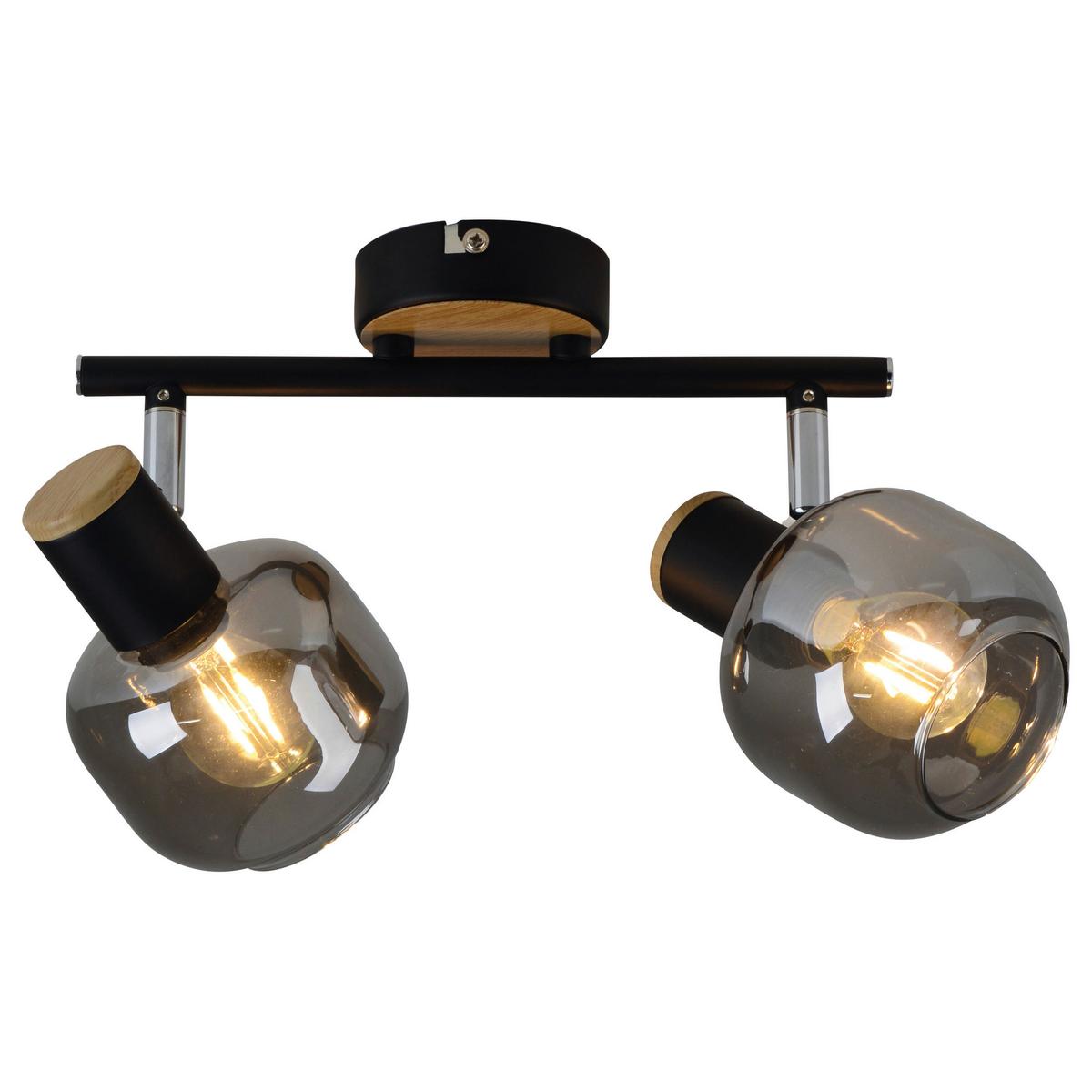 LAMPA REFLEKTOROWA 1350122 FUMOSO - czarny, Design, metal/szkło (31/9/16cm) - Näve