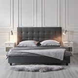 Polsterbett Frederico 180x200cm - Schwarz/Grau, MODERN, Textil (189/113/215cm) - MÖMAX modern living