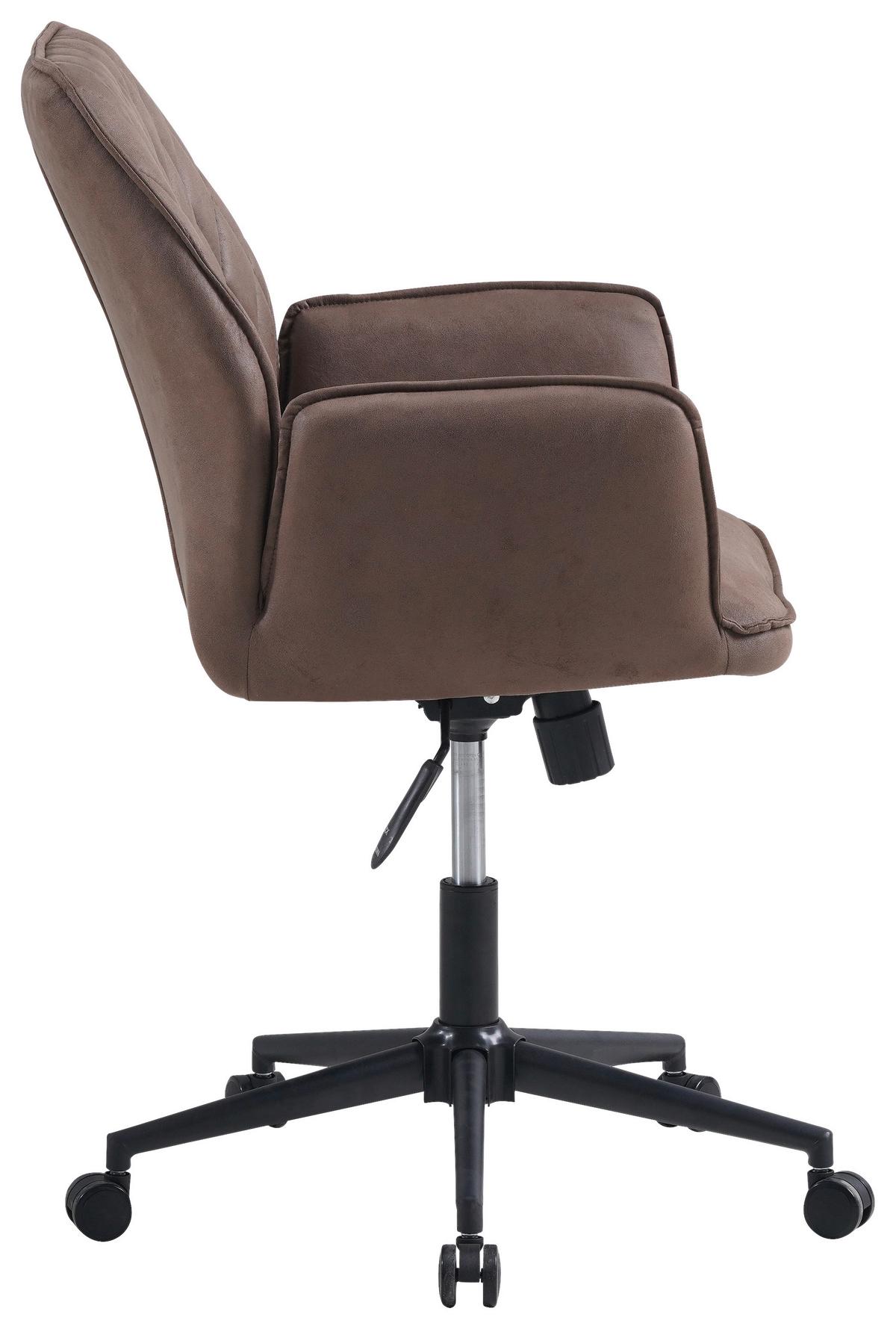 DREHSTUHL KNOX - Taupe/Schwarz, KONVENTIONELL, Textil/Metall (57/87/52cm) - MID.YOU