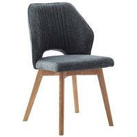 KRZESŁO KONDA - kolor dębowy/antracytowy, Design, drewno/tkanina (48/92/60cm) - Livetastic
