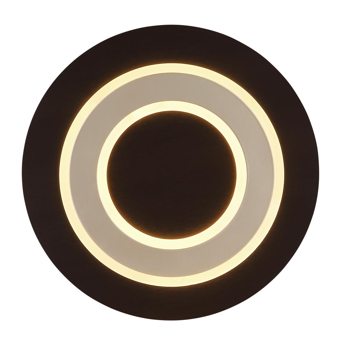 LED-DECKENLEUCHTE 48032A-24 JAYDEN - Weiss/Champagner, Konventionell, Holzwerkstoff/Kunststoff (32/5.5cm) - Globo