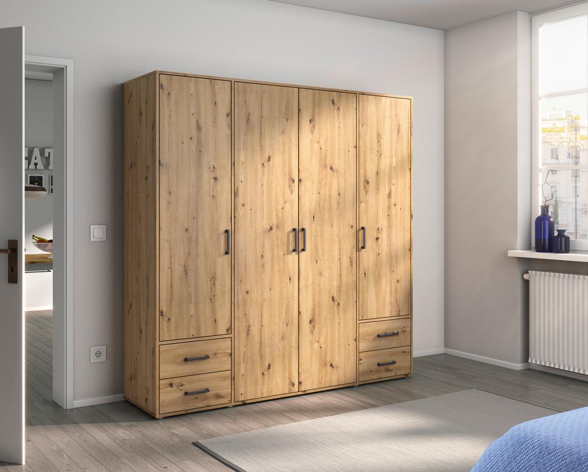 DULAP USI ROTATIVE VOYAGER - stejar Artisan, Modern, material pe bază de lemn (187/194/53cm) - Modern Living
