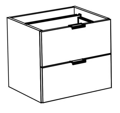 Fiókos Szekrénybetét Pluteo - szürke, Modern, faalapú anyag (40/36/34cm)