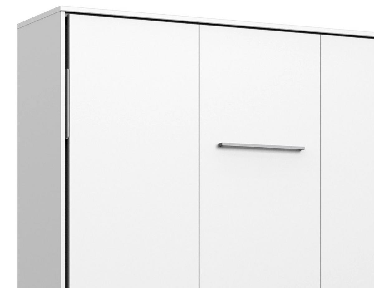 Klappbett Juist ca. 140x200 cm Weiß - Alufarben/Weiß, KONVENTIONELL, Holz/Holzwerkstoff (140/200cm) - MID.YOU