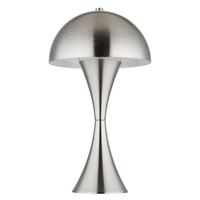 TISCHLEUCHTE 21028N - Schwarz/Nickelfarben, Design, Kunststoff/Metall (20/36,1cm) - Globo